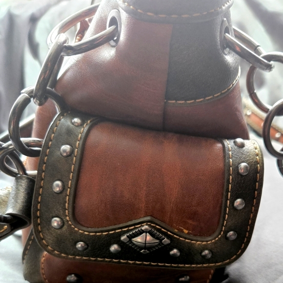 Purse/satchel brown with wristlet - Picture 4 of 4